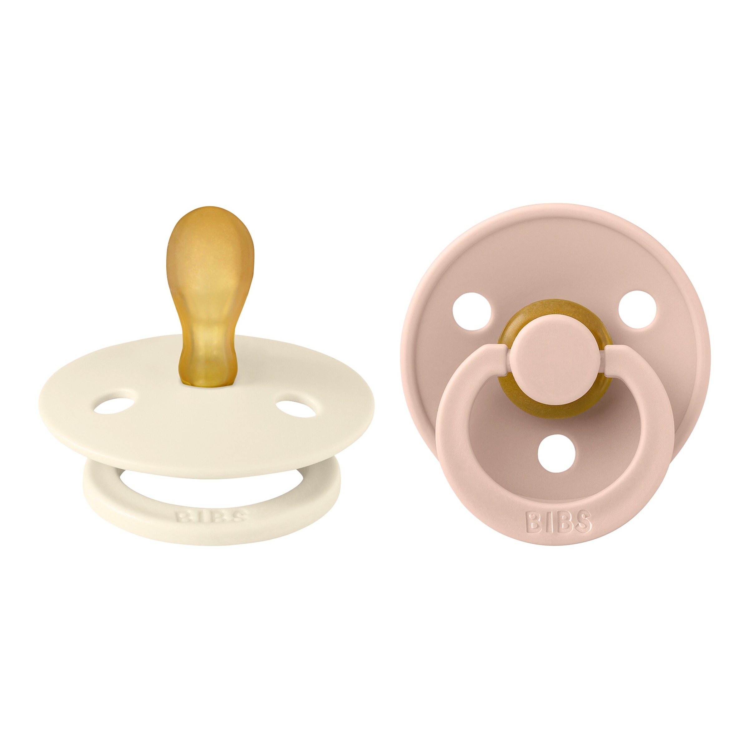 Bibs 2er-Pack Colour Schnuller Latex, symetrisch, 0-6M