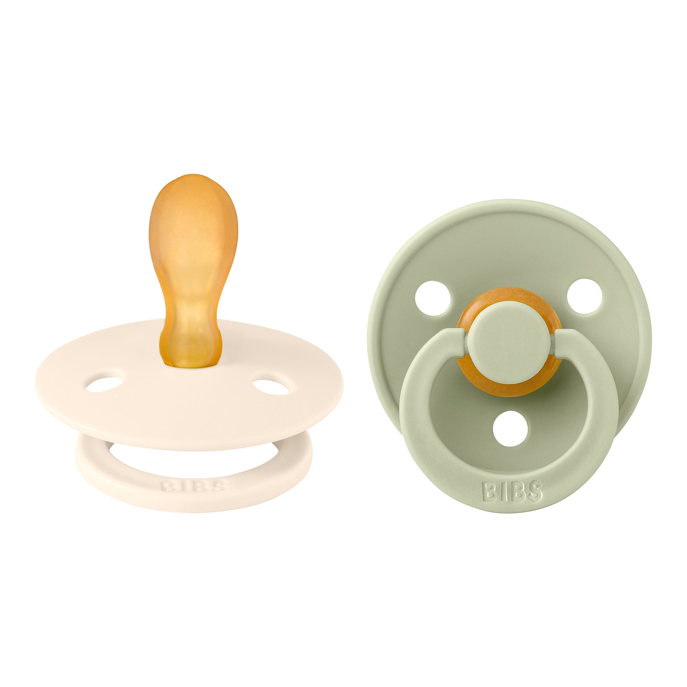 Bibs 2er-Pack Colour Schnuller Latex, symetrisch, 0-6M