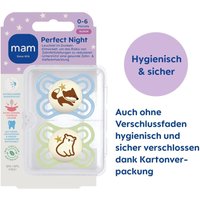 Mam 2er-Pack Schnuller Perfect Night Silikon, 0-6M