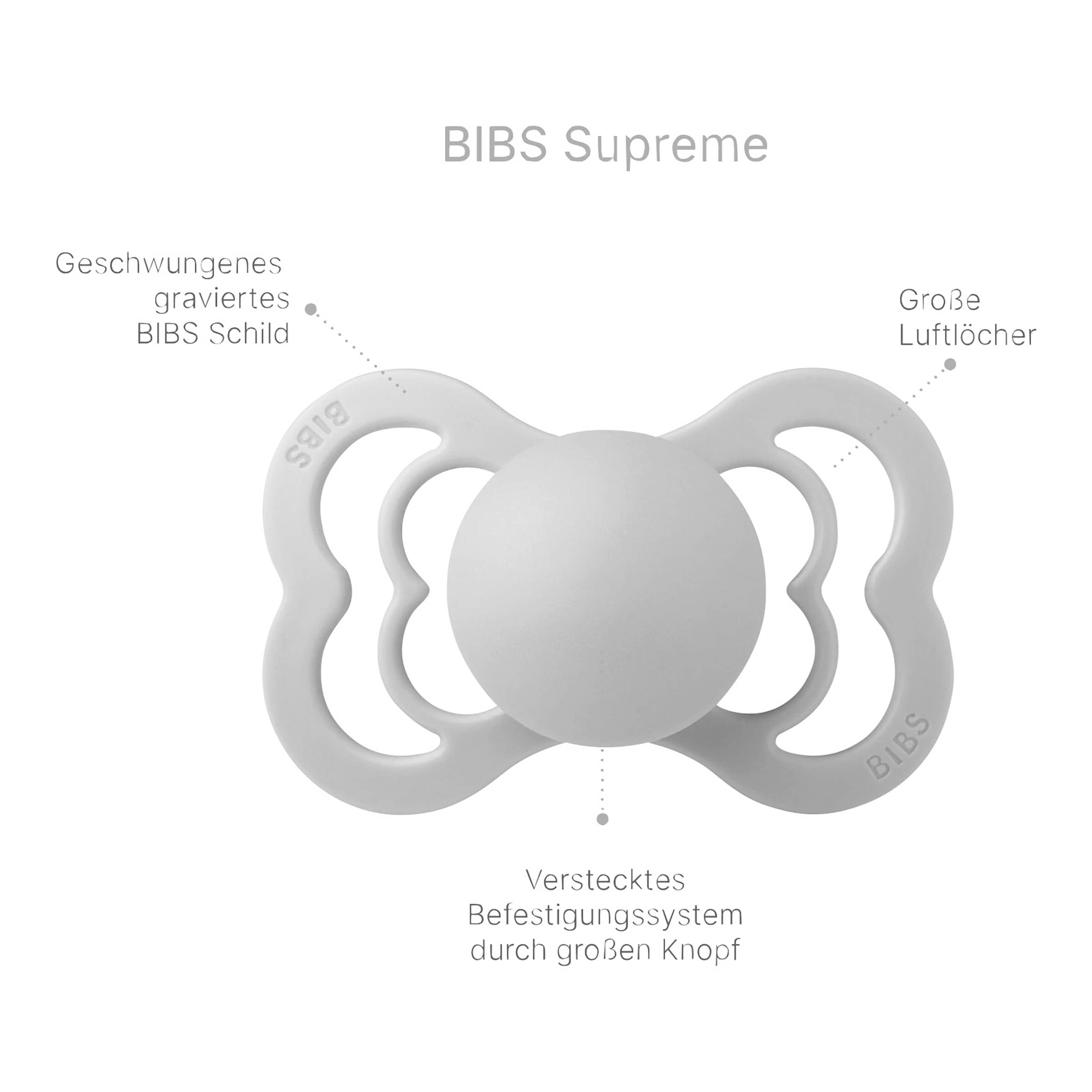 Bibs 2er-Pack Supreme Schnuller Silikon, 0-6M