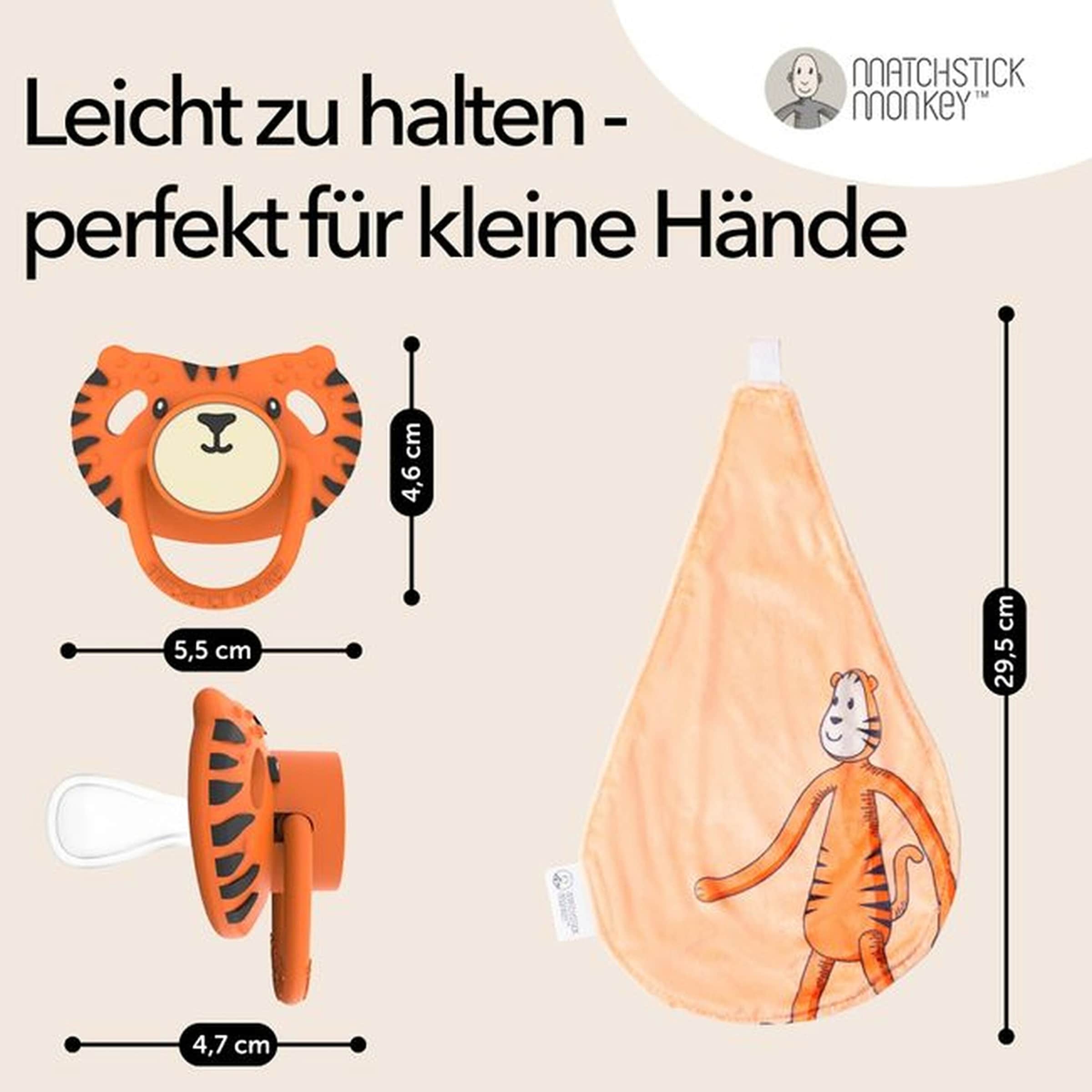 Matchstick Monkey Set Schnuller und Schmusetuch