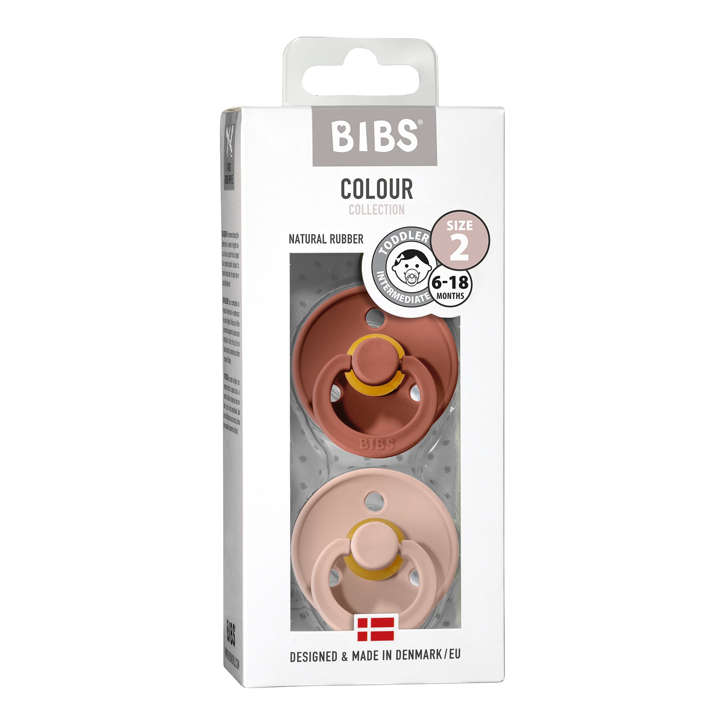 Bibs 2er-Pack Colour Schnuller Latex, 6-18M