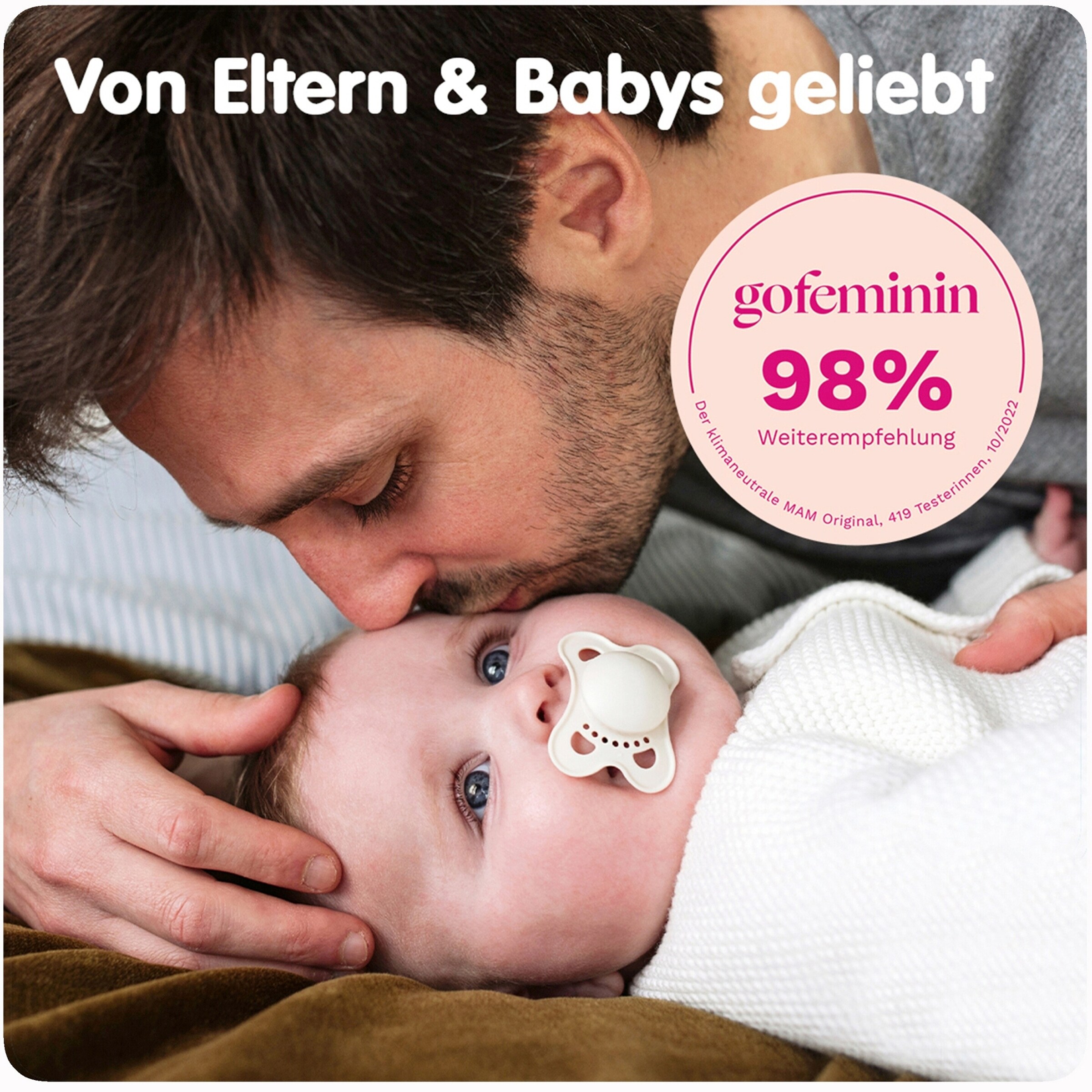 Mam 2er-Pack Schnuller Original Silikon, 0-6M