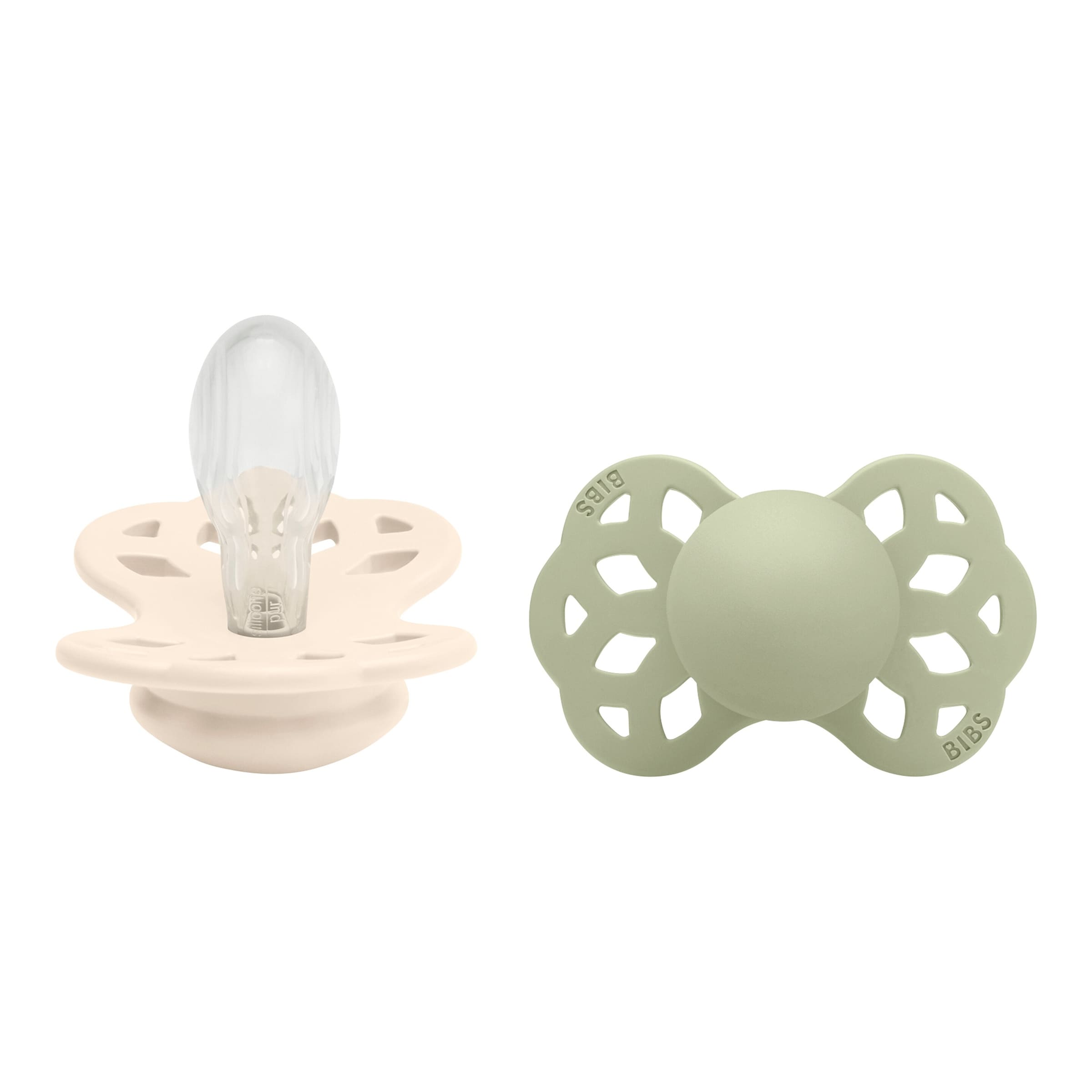 Bibs 2er-Pack Infinity Schnuller Silikon, symetrisch, 0-6M