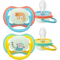 Philips Avent 2er-Pack Schnuller ultra air Nighttime, ab 18M