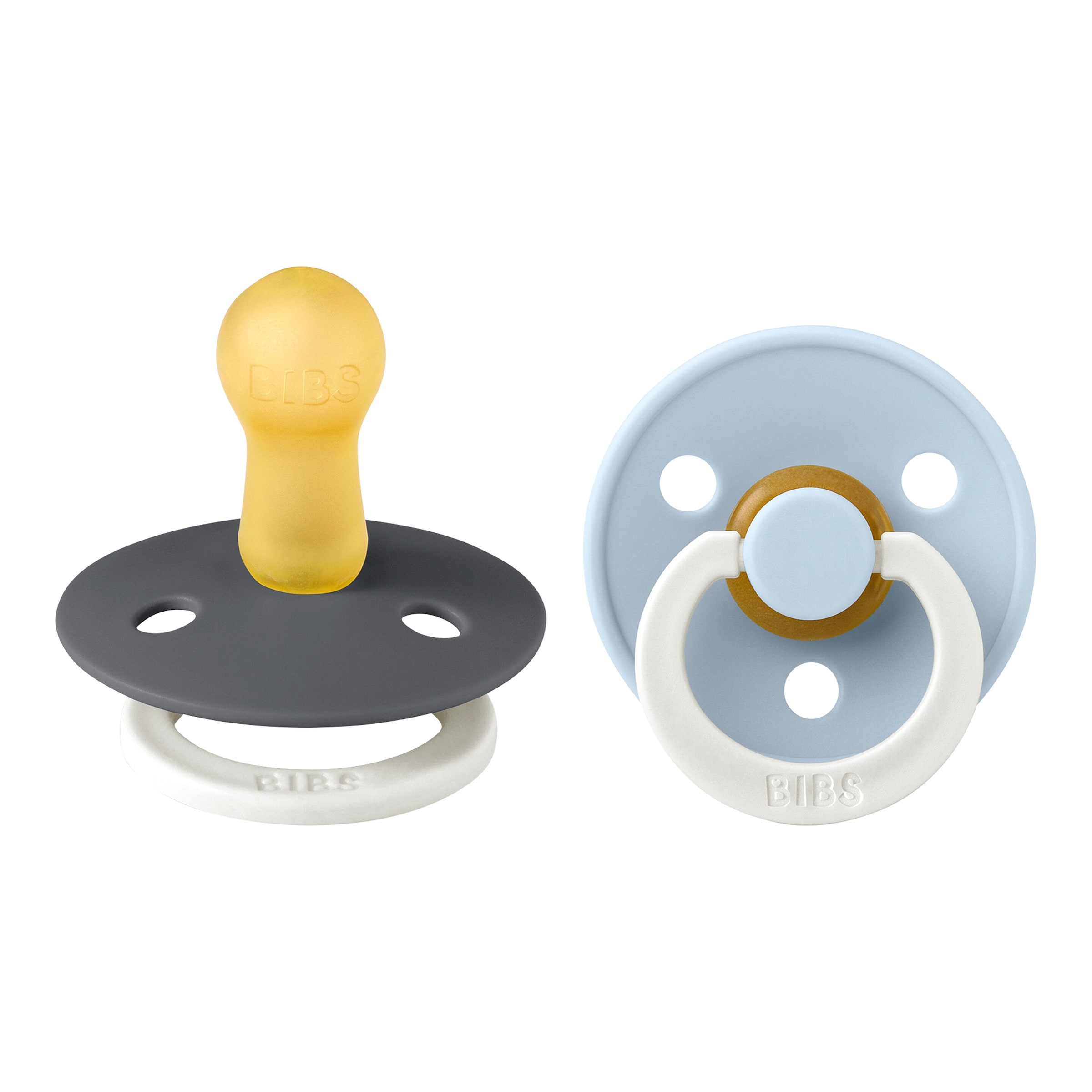 Bibs 2er-Pack Colour GLOW Schnuller Latex, 6-18M