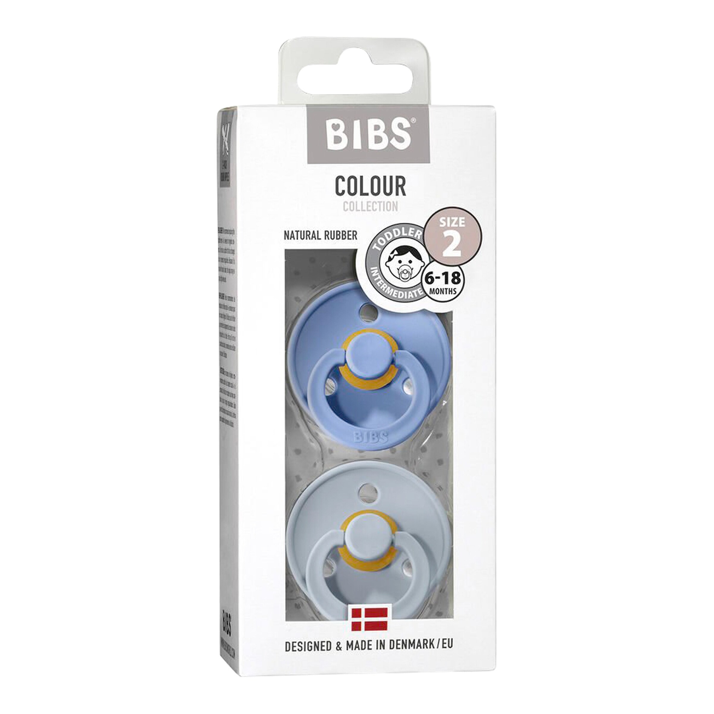Bibs 2er-Pack Colour Schnuller Latex, 6-18M