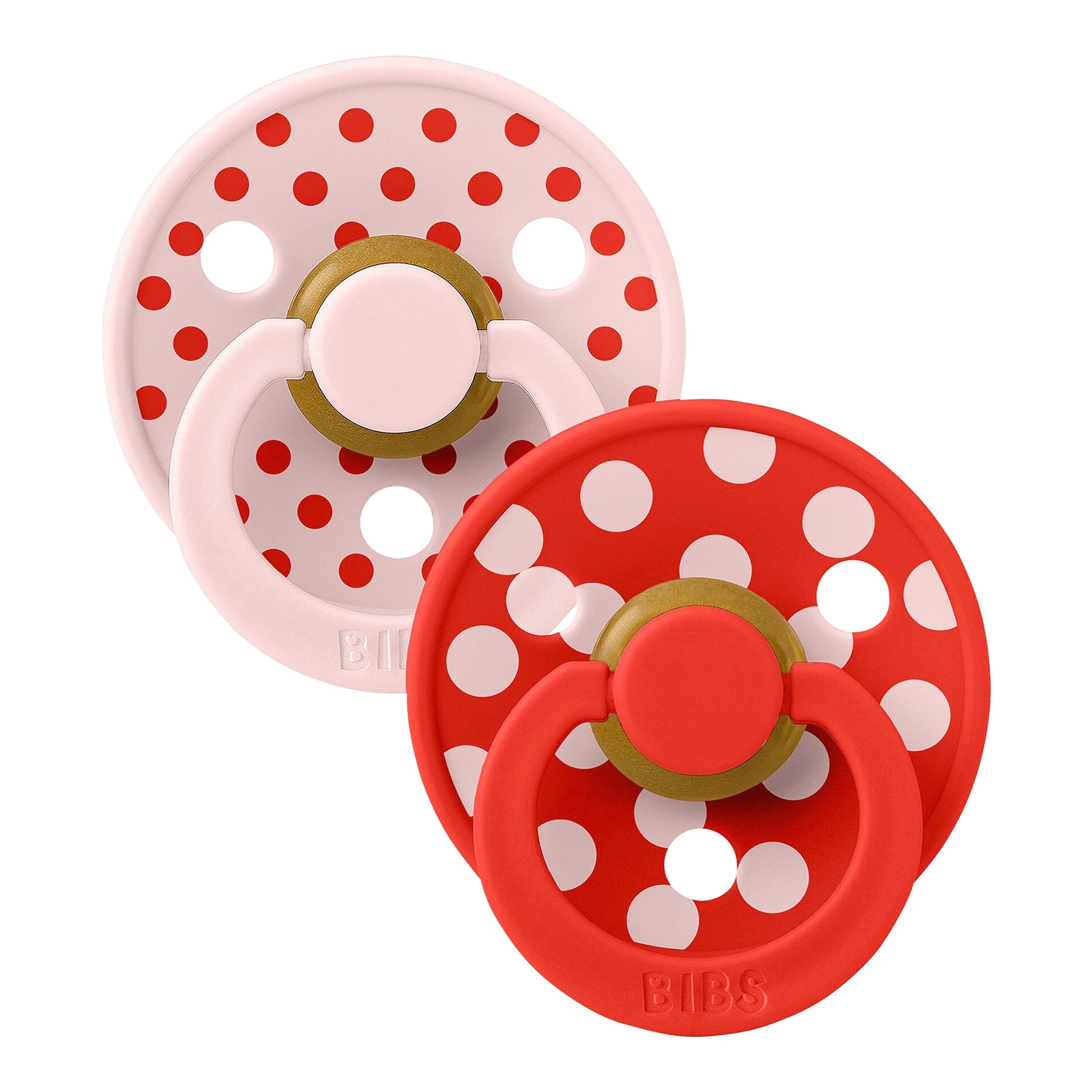 Bibs 2er-Pack Polka Collection Schnuller Latex, 0-6M