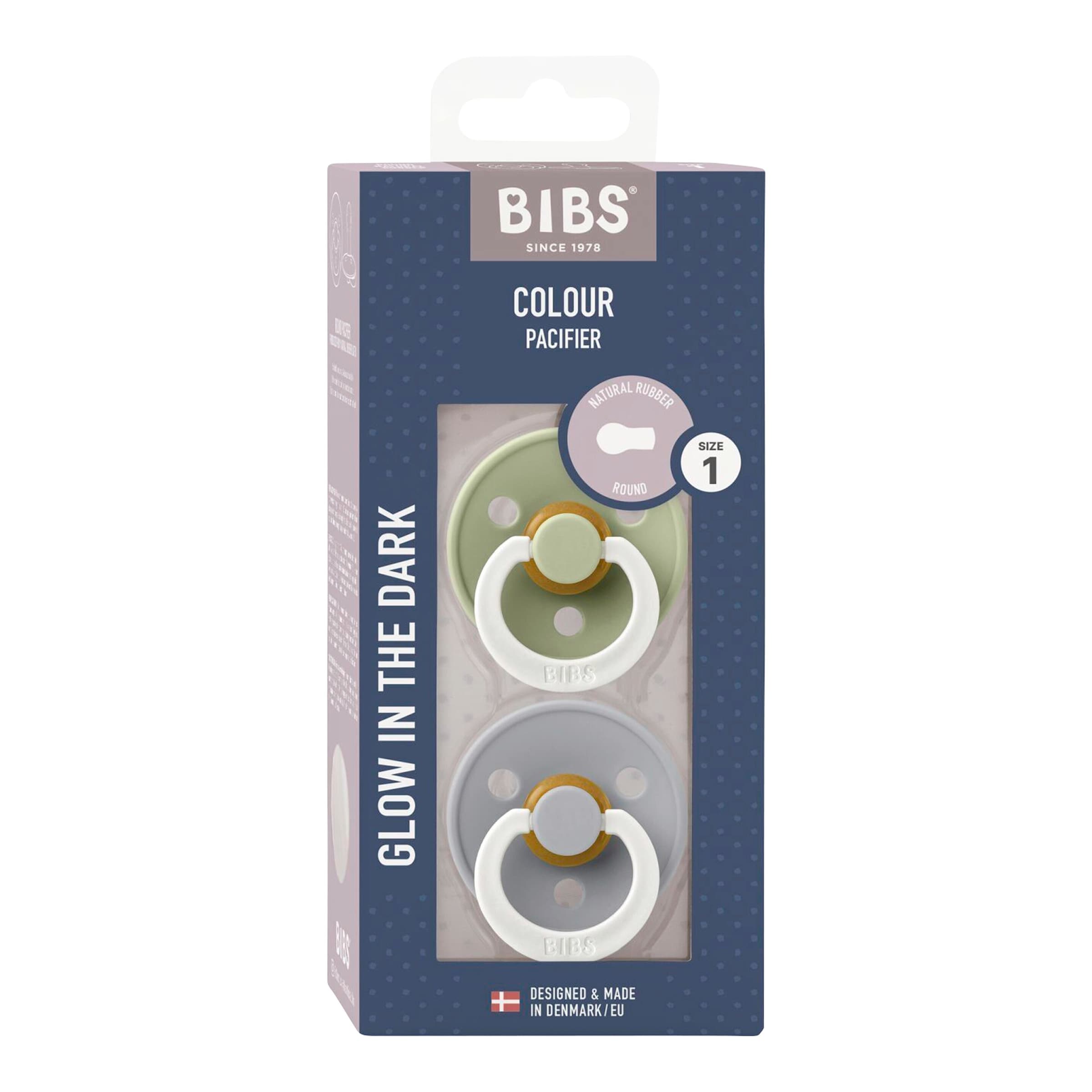 Bibs 2er-Pack Colour GLOW Schnuller 0-6M