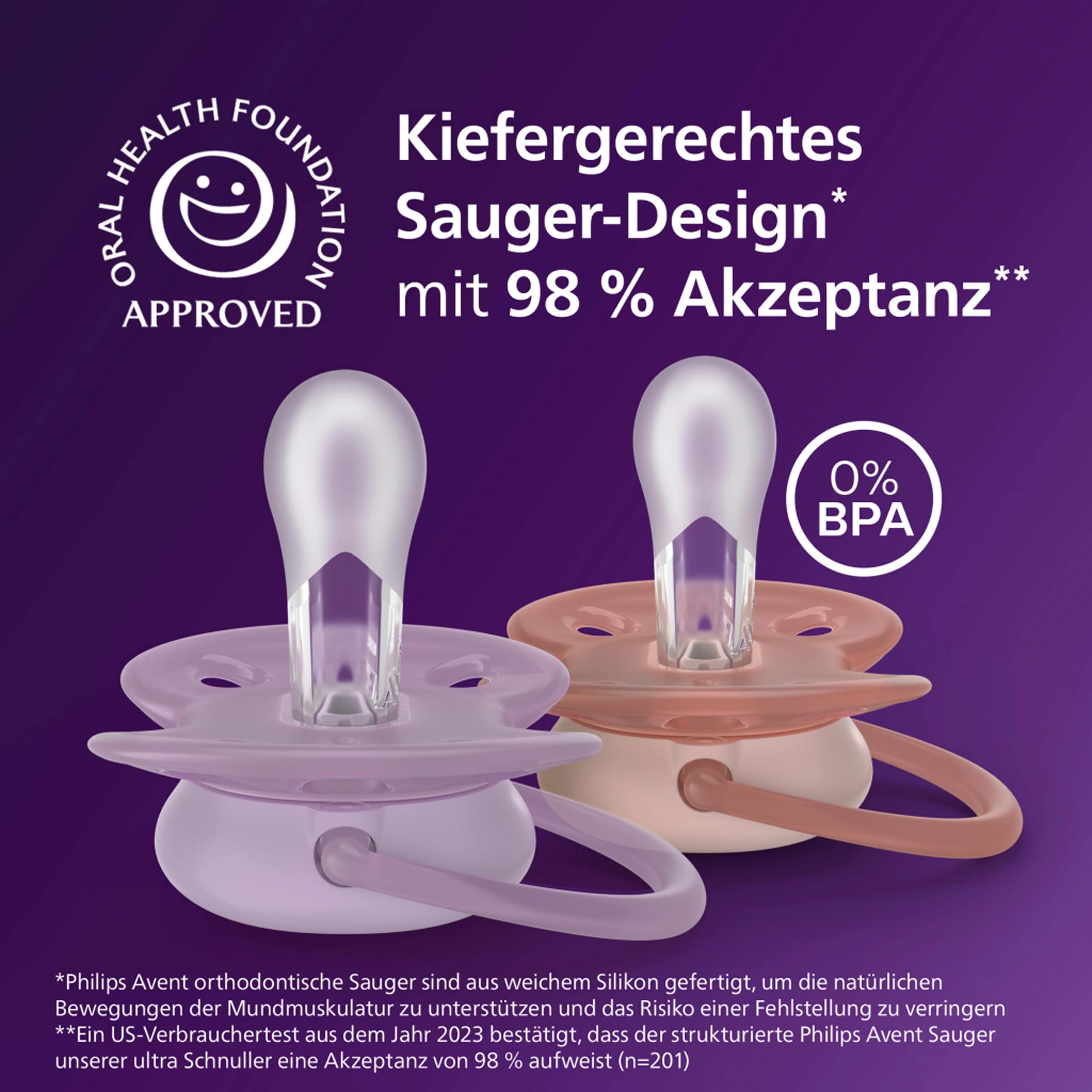 Philips Avent 2er-Pack Schnuller ultra soft, 6-18M
