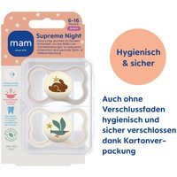 Mam 2er-Pack Schnuller Supreme Night Silikon, 6-16M