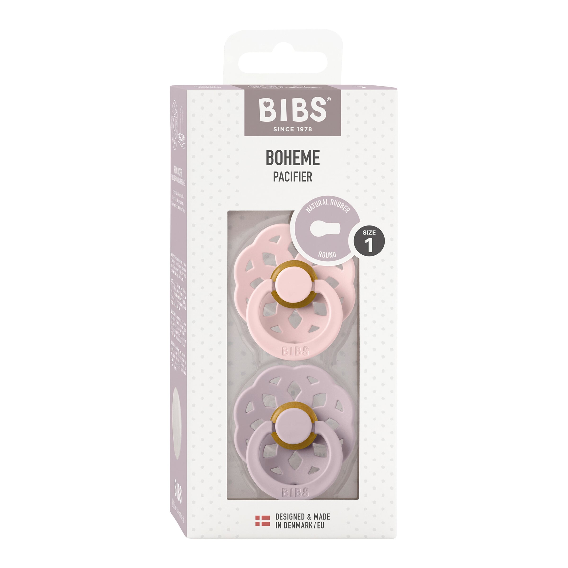 Bibs 2er-Pack Boheme Schnuller Latex, 0-6M