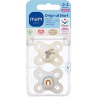 Mam 2er-Pack Schnuller Original Start Silikon, 0-2M