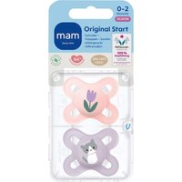 Mam 2er-Pack Schnuller Original Start Silikon, 0-2M